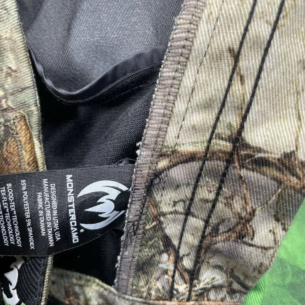 Monster Camo Pants Men’s 36x34+2 (37x34) Blood Flex Tex Tree Pattern Green